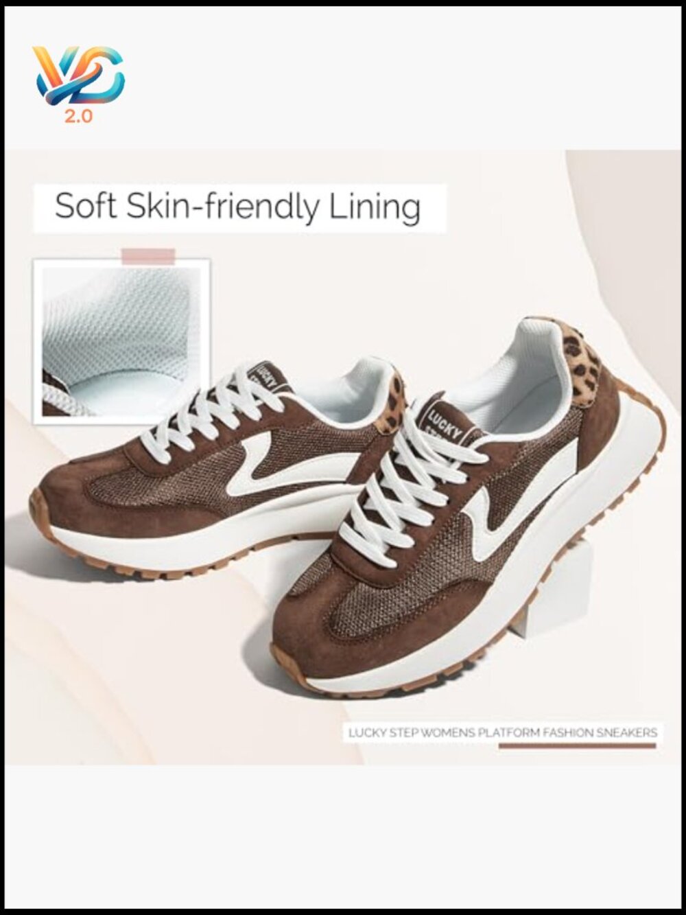 Chunky Platform Sneakers Retro Classic Casual Walking Shoes Lace Up Sporty - Picture 5 of 7